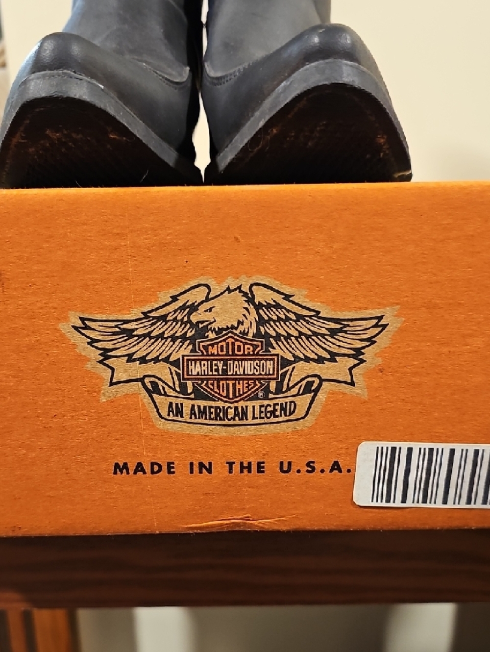 Harley-Davidson Black Leather Short Western Boots - Picture 2 of 8